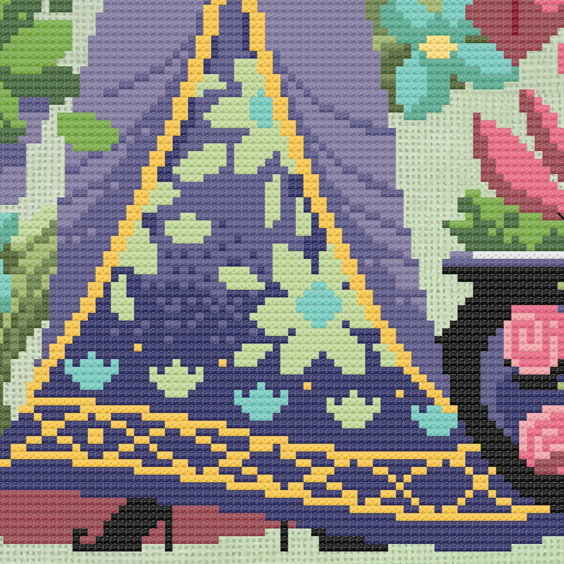Serena Sprout Cross Stitch Pattern Plant Witch Cross Stitch Etsy