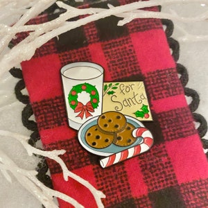 Galletas y leche Christmas Needle minder, soporte magnético de agujas, niñera de agujas, cuidador de agujas, cuidador de agujas de punto de cruz