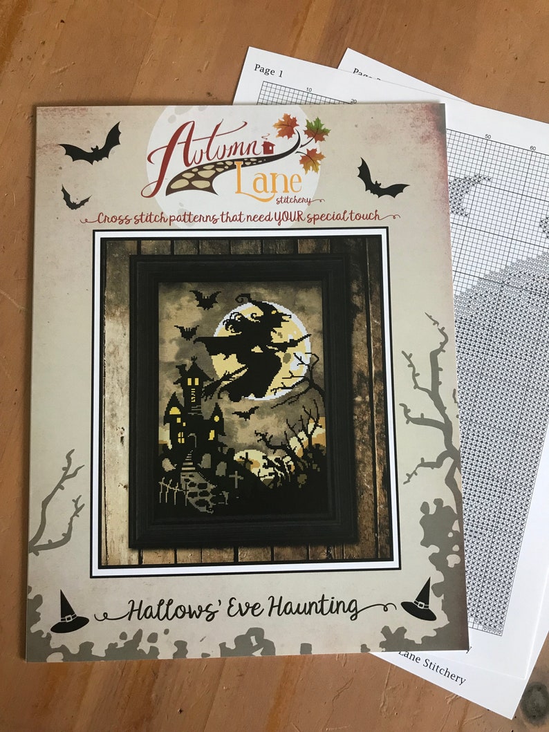 Hallows� Eve Haunting by Autumn Lane Stitchery Printed Etsy