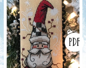Weihnachtsmann Kreuzstich, Weihnachtsmann Kreuzstich, Weihnachten X Stichmuster, PDF, Autumn Lane Stitchery