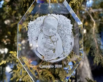 Photo Christmas Ornament | fathers day gift, Baby shower, gifts for grandpa, baby gifts, gifts for dad, grandparent gifts, etched glass, dad