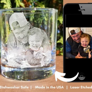 Father's Day Gift from Daughter Glass | fathers day gift, dad gift, papa gift, grandpa gift, family portrait, personalized dad gift, father