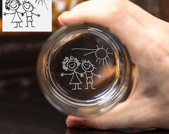 Vaso de whisky grabable - Regalos personalizados Base Etch