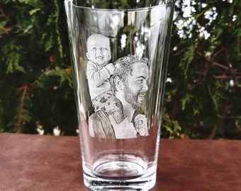 Pint, Photography, pint glass, custom glasses, laser etched glass, whiskey glass, gifts for men, dad gifts, wedding gifts