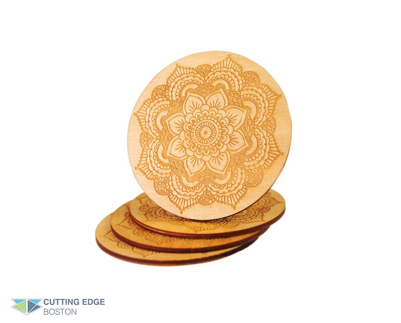 Set Of 4 Coasters Wood Coasters Engraved Coasters Etsy - image 0