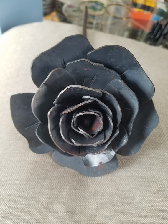 Rosa de hierro forjado - Etsy México