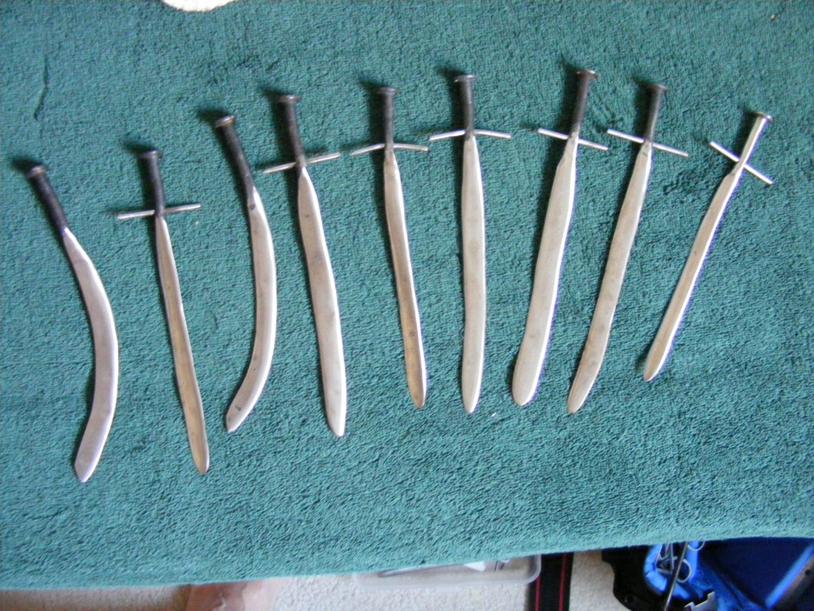Sharp Sword Letter Openers Made From a 6 Inch Nail Sharp Etsy