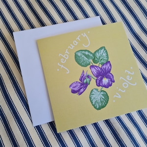 Violette kaart van februari