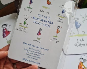 Postales con mini mantras