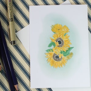 Carte de voeux tournesols