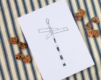 You Are Here signpost greetings card