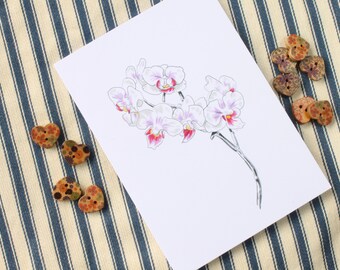 Tarjeta de felicitación de orquídea