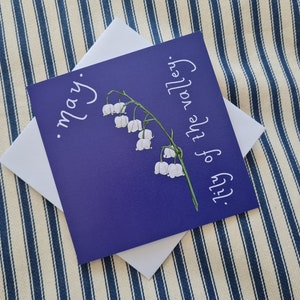 Tarjeta de lirio de los valles de mayo