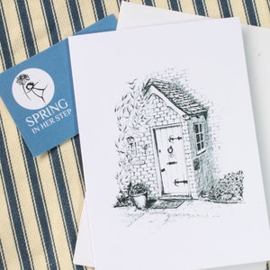 Carte de voeux Hampshire Cottage porte