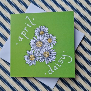 April Gänseblümchen Karte