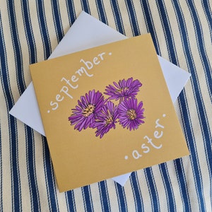 Tarjeta de aster de septiembre