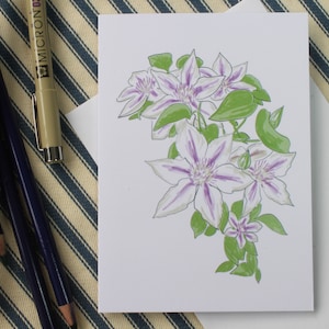 Biglietto di auguri Clematis