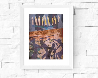 Chanukah - 9x12 Art Print