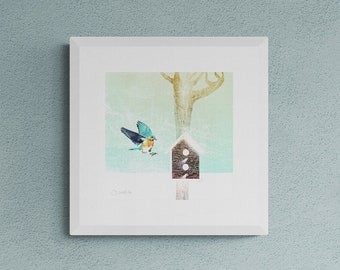 Eastern Bluebird - 10"x10" Giclee Fine Art Print