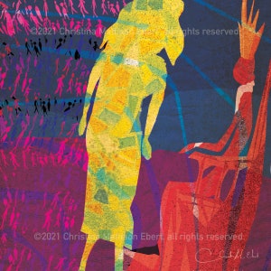 Torah Portion Acharei Mot Haftarah Ezekiel 8x8 Giclee Fine Art Print Unframed