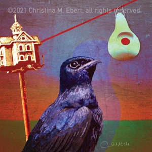 Purple Martin Fine Art Giclee Print image 2