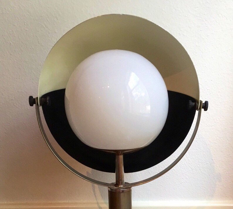 Rare Mid Century Chrome Eye Ball Orb Table Lamp