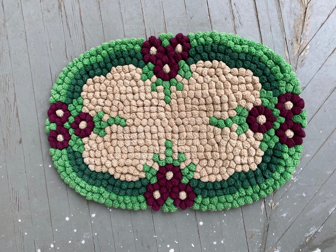 Vintage Pompom Rug - Etsy