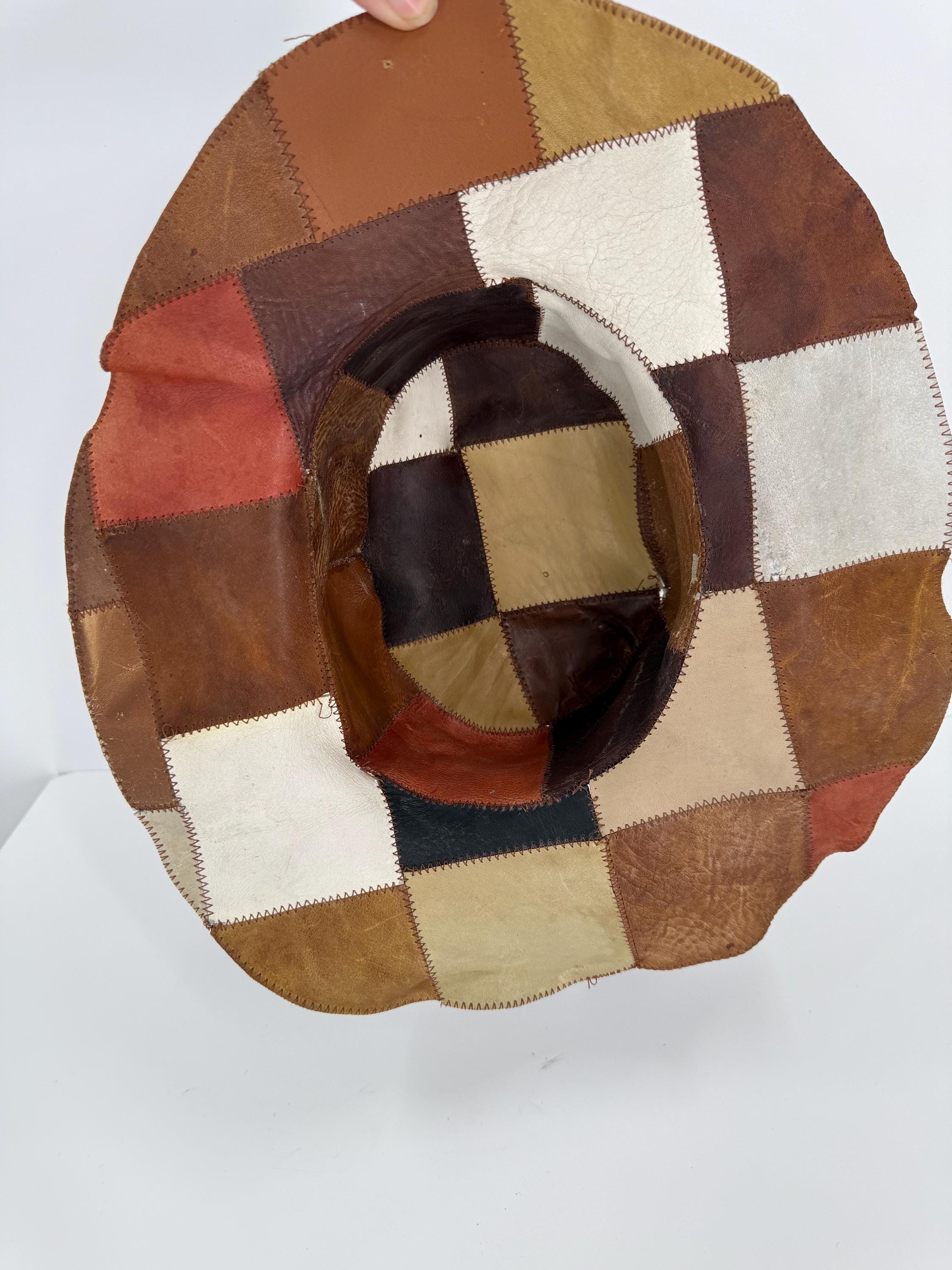 Vintage Patchwork Suede Bucket Hat From the 1970s - Etsy