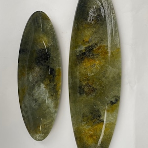 Hand painted green dishes