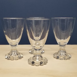 Vintage Hobnail Glasses, Anchor Hocking Boopie, Sherry Glass, Liqueur Glass, Candlewick, Set of 3