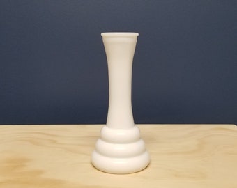 Vintage Milk Glass Beehive Bud Vase: Mid-Century Decor