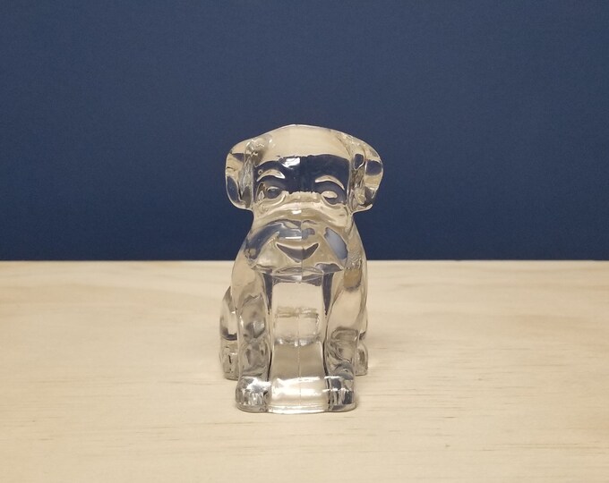 Vintage Glass Dog Figurine by Federal Glass, Mopey Puppey, 1940s Etsy