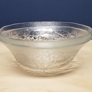 Vintage Glass Fruit Bowl, Small Bowls, Set of 2, Apple, Cherries, Grapes, Pears