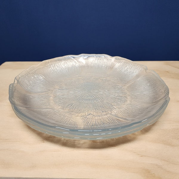 French Arcoroc Clear Glass Plates Etsy