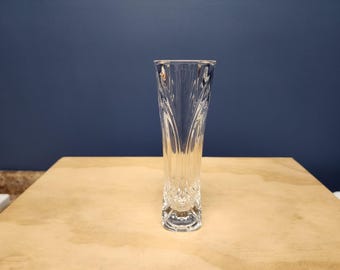 Vintage Tiffany Crystal Flower Vase - 57th Street - Cobalt