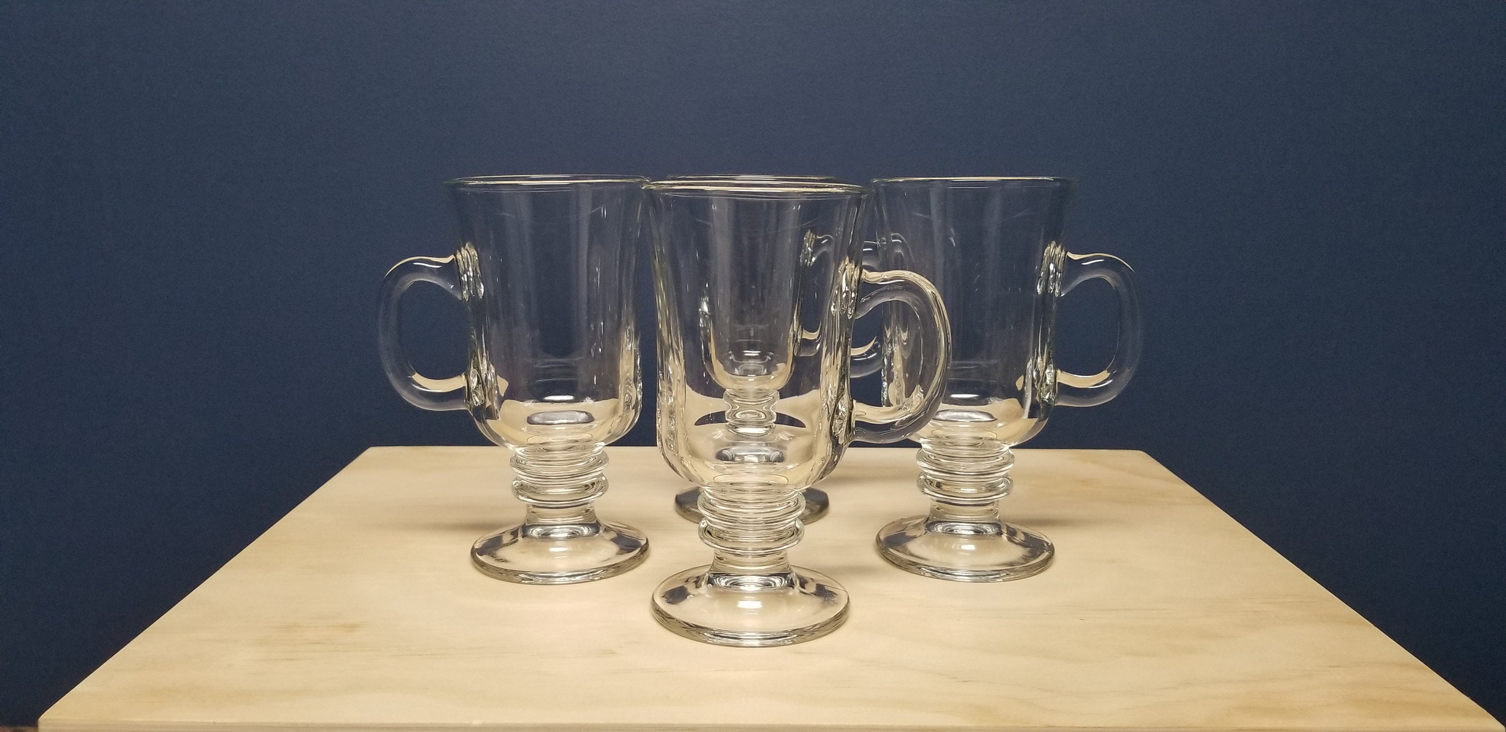 Vintage Schmid Irish Coffee Recipe Glasses Goblets - Set of 4