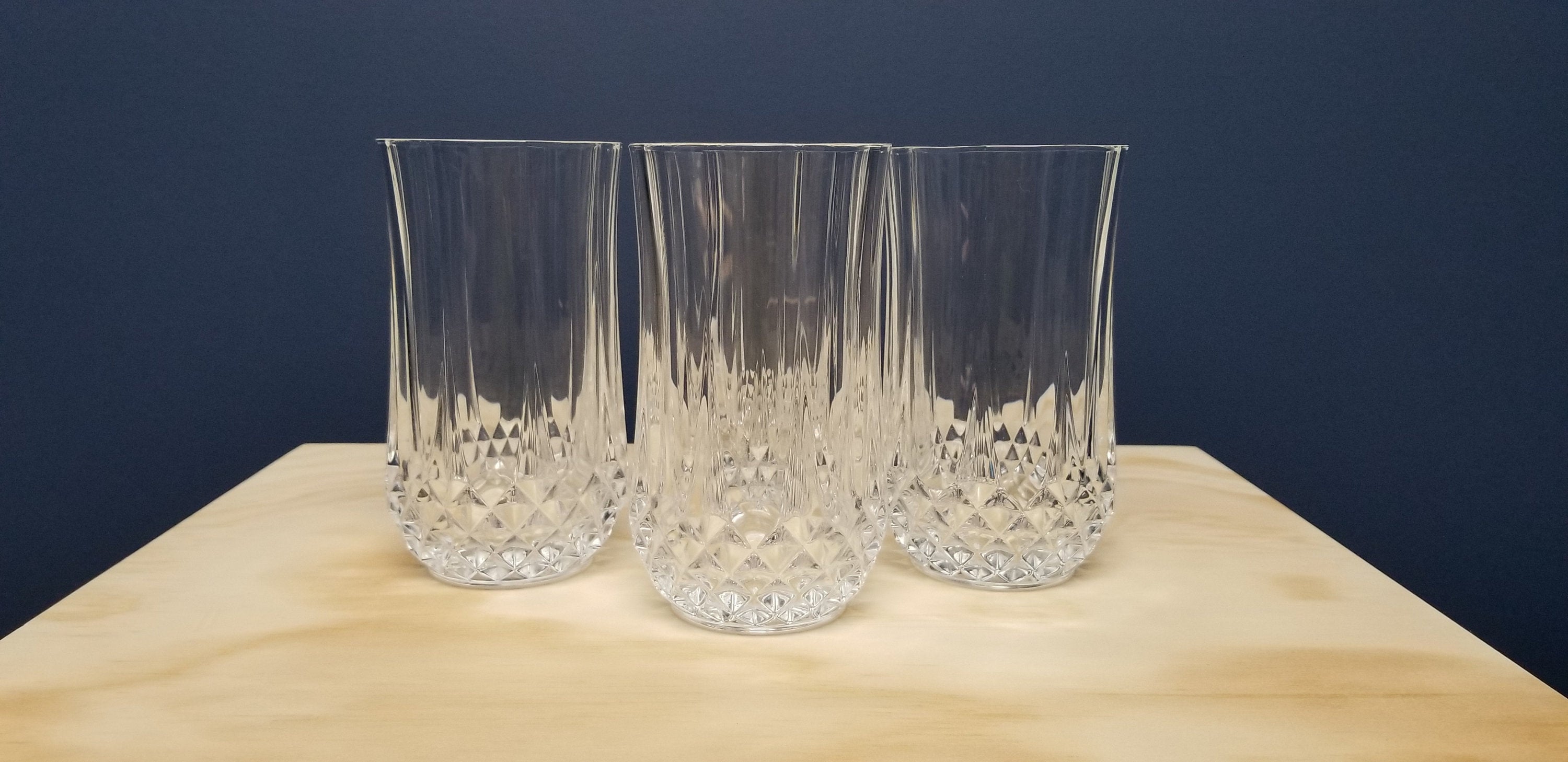 4 Vintage Crystal Tumblers Glasses by Cristal D'arques in Etsy