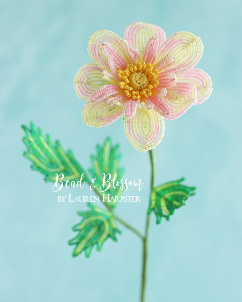 Collarette Pattern French Beaded Collarette Dahlia Pattern - INTERMEDIATE - Wire Wrapping ...