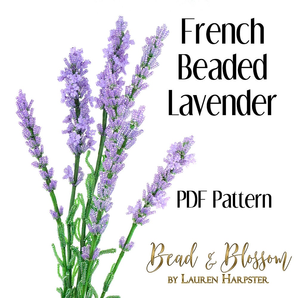 French Beaded Lavender Pattern - BEGINNER - Wire Wrapping With