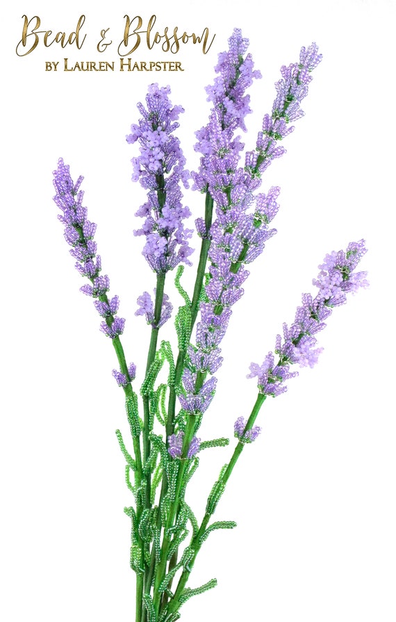 French Beaded Lavender Pattern - BEGINNER - Wire Wrapping With