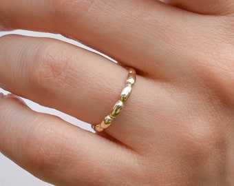2.7mm 14k Solid Gold Ring Band, Gold Stacking Ring, 14k Wedding Band,Promise Ring, 14k Ring, Stackable Ring, Thin Ring Band, Delicate Ring