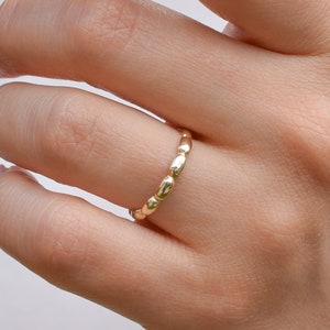 2.7mm 14k Solid Gold Ring Band, Gold Stacking Ring, 14k Wedding Band,Promise Ring, 14k Ring, Stackable Ring, Thin Ring Band, Delicate Ring image 1