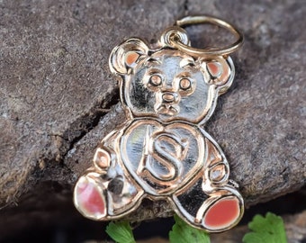 Pendentif OURSON En Or Jaune 18 Carats Pour Enfant - Occasion - Bijou Mignon Et Solide