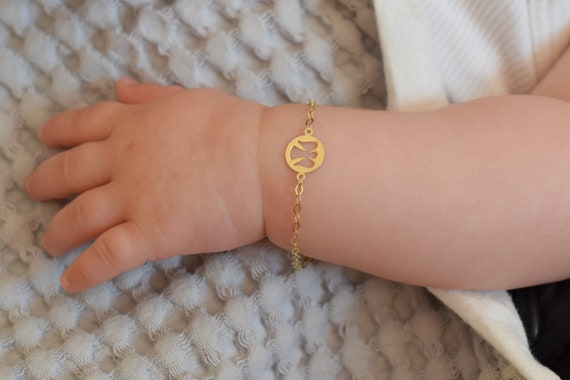 Newborn Baby/Childrens Boys/Girls Gold Filled Baby Bracelet Valentino –  primejewelry269