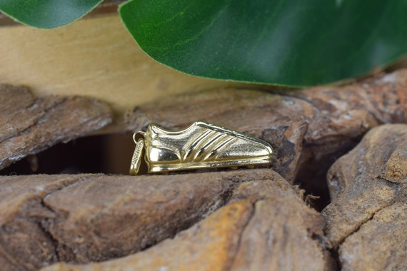 14k Solid Gold Vintage Football Charm, Football Ne