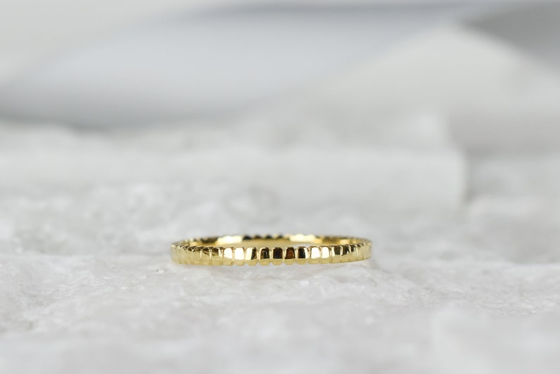 14k Gold Stripe Ring, Gold Stacking Ring, Solid Gold Wedding Band,14k Thin Ring,Wedding Band, Dainty Stacking Ring, Delicate Ring,Gold Band