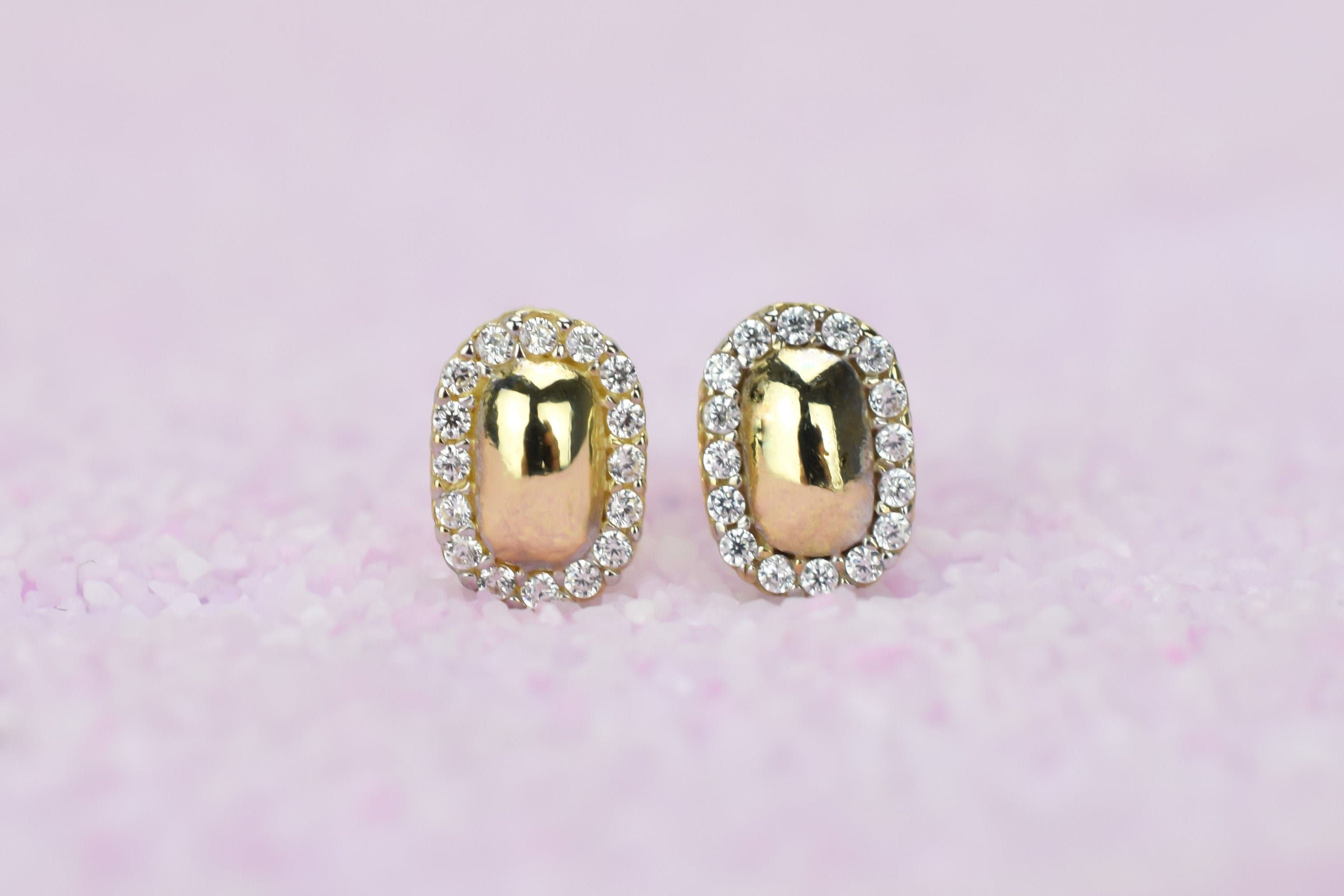 14k Solid Gold Square Earrings Stud Earrings 14k Studs 14k Etsy UK