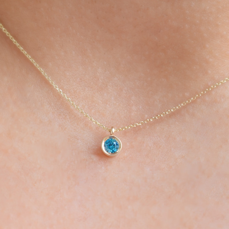 Aquamarine & 14k Gold Petite Revival Pendant Necklace