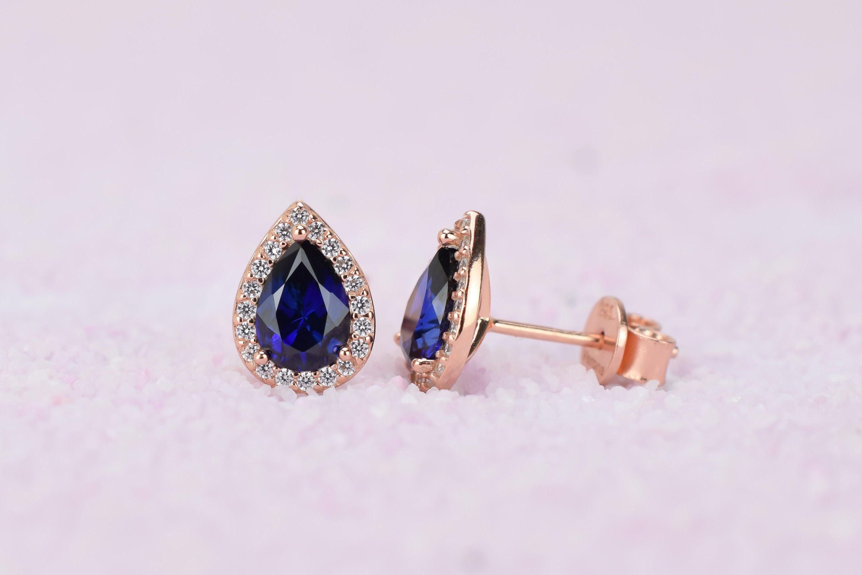 Sapphire Earrings Gold Etsy Singapore