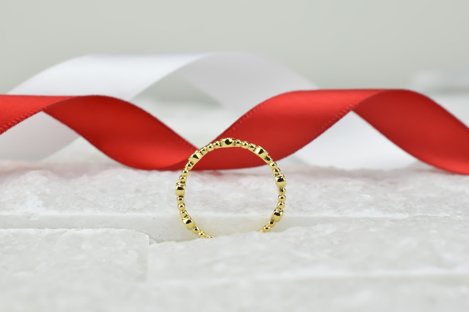 Gold Thin Eternity Ring Promise Ring Stacking Band Stacking Etsy